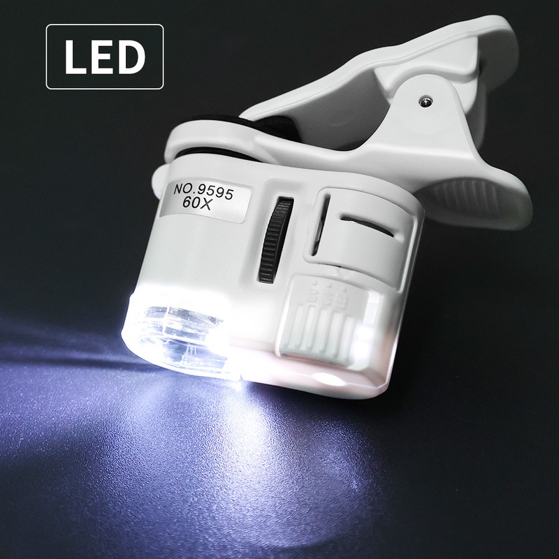 Kính Hiển Vi Mini 60X Có Đèn Led Chuyên Dụng Sửa Chữa Điện Thoại/ Trang Sức