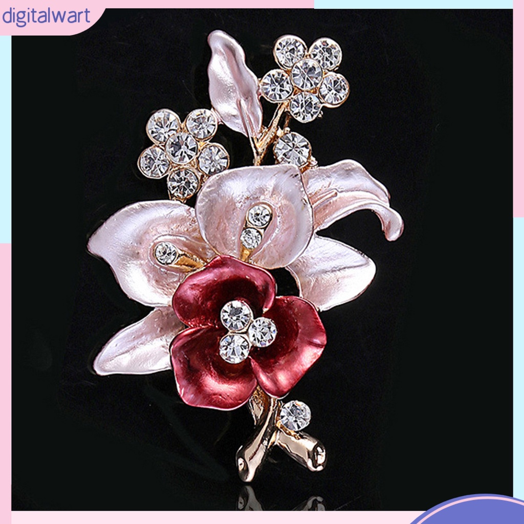 Trâm cài áo hình bông hoa đính đá sang trọng