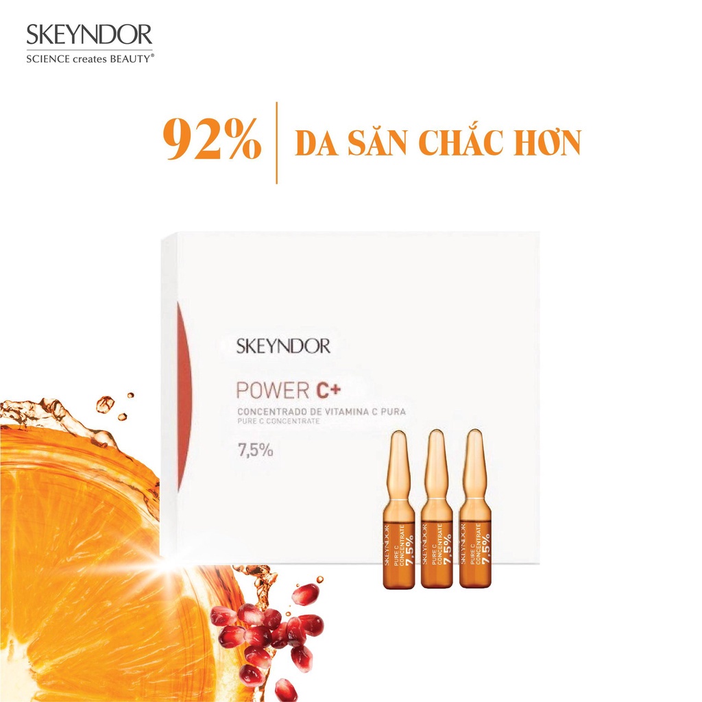 SKEYNDOR Power C+ Tinh chất vitamin C cô đặc làm trắng da, săn chắc da Pure C Concentrate 7,5%, hộp 14 ống x 1ml | BigBuy360 - bigbuy360.vn