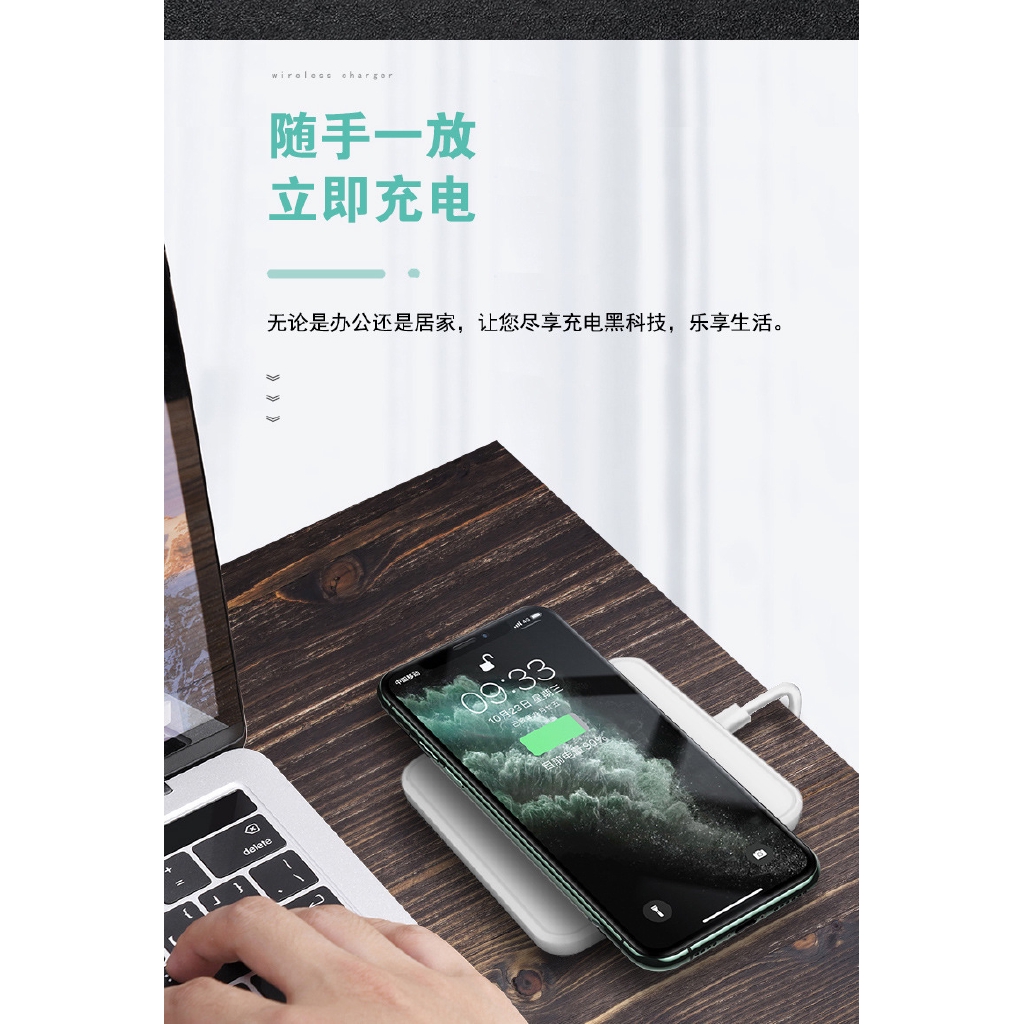 Bộ Sạc Không Dây Thông Minh 10w Hình Vuông Cho Apple Samsung Huawei