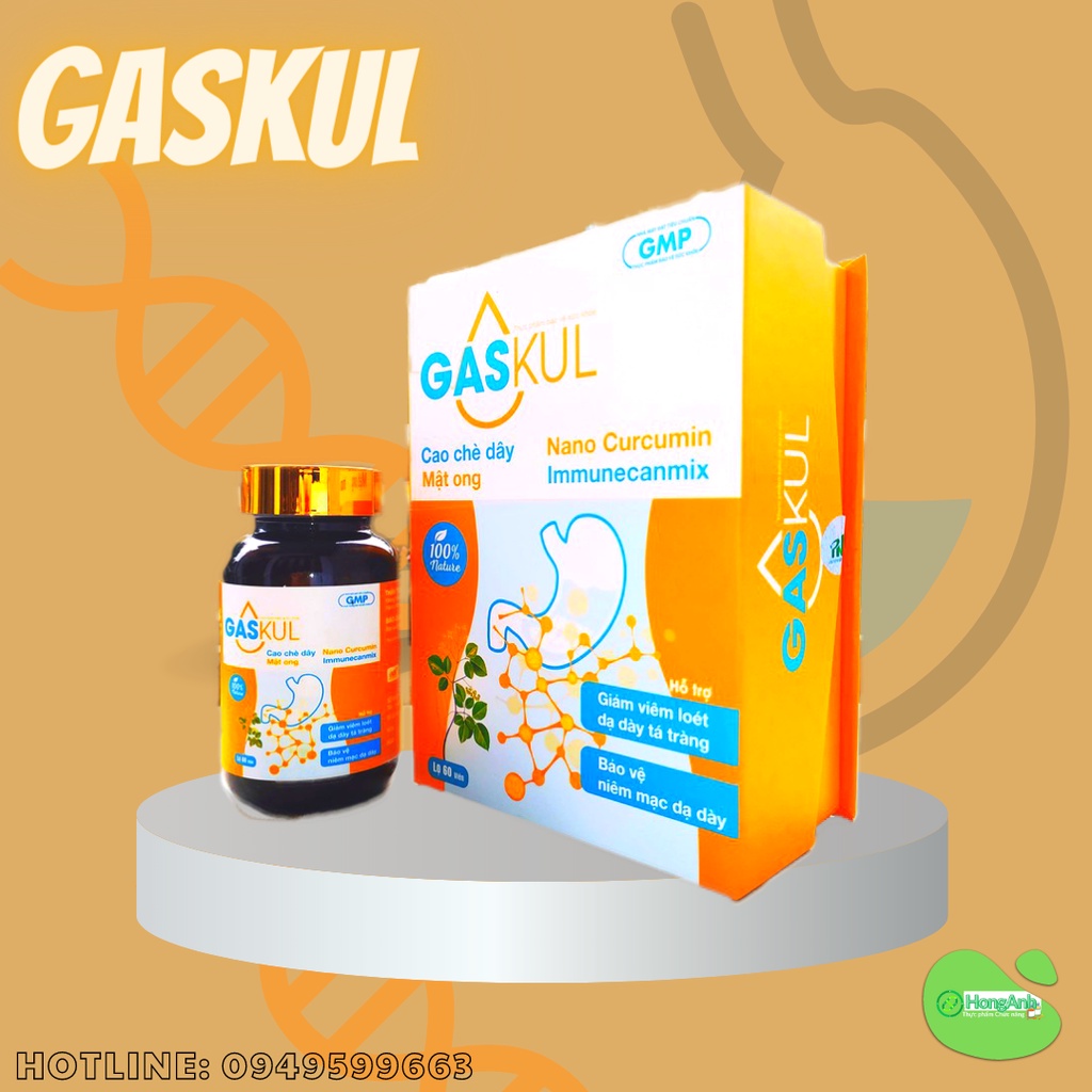 Viên uống Gaskul chính hãng hỗ trợ giảm viêm loét dạ dày tá tràng, bảo vệ niêm mạc dạ dày