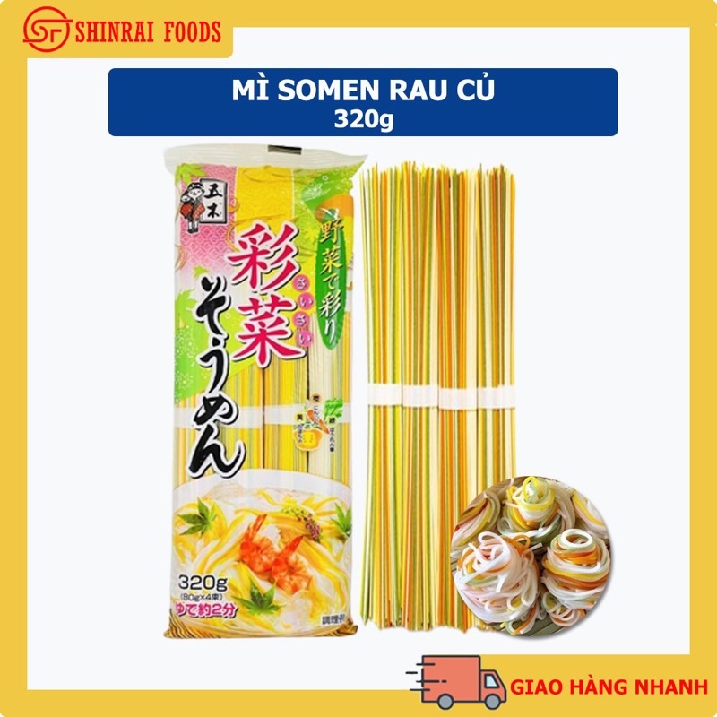 Mì somen rau củ Nhật Bản( gói 4 vắt* 80gram)