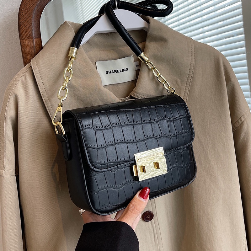 Túi Đeo Chéo Dáng Vuông Nhỏ Họa Tiết Vân Đá Phong Cách Cổ Điển Thời Trang Cho Nữ