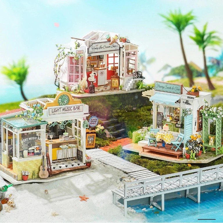 Mô Hình 3D Gỗ Nhà Tí Hon Robotime Flowery Sweets & Teas DG146