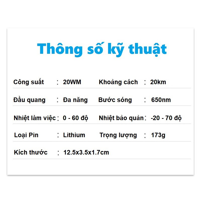 Bút soi lỗi dây quang 20km - Bút dò lỗi quang 20km ( Pin sạc cao cấp )