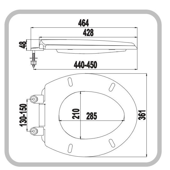 Nắp bồn cầu đa năng HA03, nhưa ABS siêu bền, dung cho nhiều thương hiệu cầu