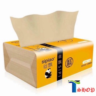 Giấy Ăn Gấu Trúc Sipao, Khăn Giấy Tre YCOOL, Túi 300 Tờ