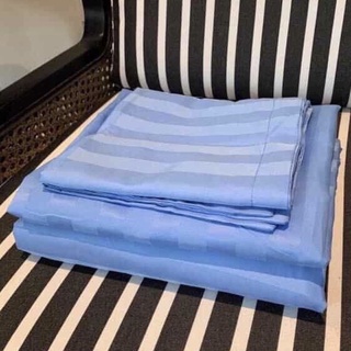 BỘ CHĂN GA GỐI COTTON 3F NHẬP KHẨU( kẻ khách sạn)