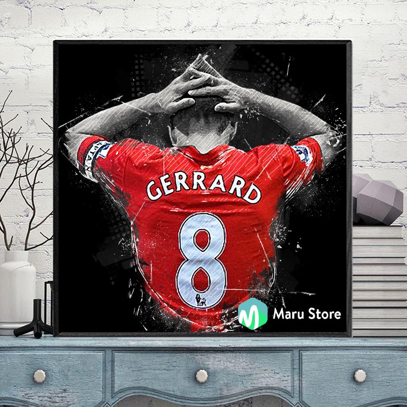 Tranh Bóng Đá Liverpool Gerrard Treo Tường Trang Trí Phòng Net
