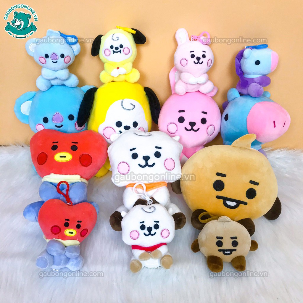 Móc Khóa Gấu Bông BTS Siêu Cute, Dễ Thương