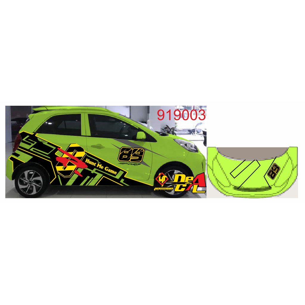 Tem dán sườn ô tô 4 chỗ Kia Morning - Decal ô tô siêu bền- 918836, 918837, 918841, 919003, 919055