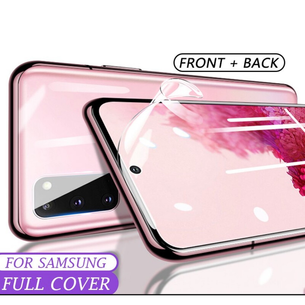 Bộ dán cường lực Samsung S20 Ultra, S20, S20 Plus full mặt trước, mặt sau dẻo mỏng chống va đập, trầy xước