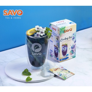 Trà Cooling tea SAVO - Trà thảo mộc (Oolong, Bạc hà, Hoa đậu biếc, Atiso)
