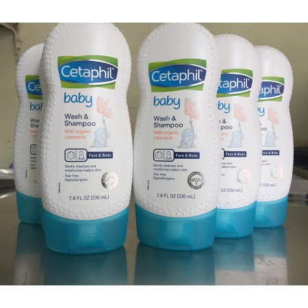 Sữa tắm gội Cetaphil Baby Wash and Shampoo With Organic Calendula của Đức 230ml