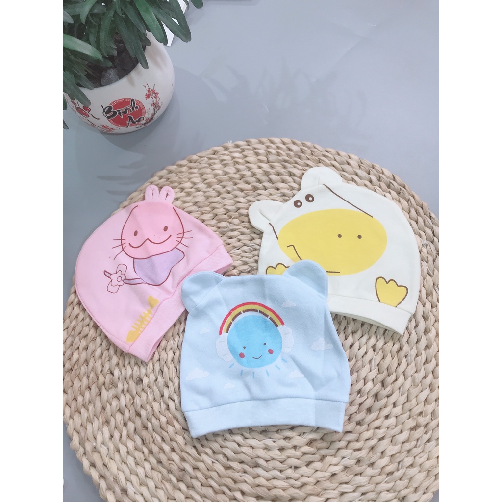 Mũ cotton Sơ Sinh Cho Bé dưới 3 tháng