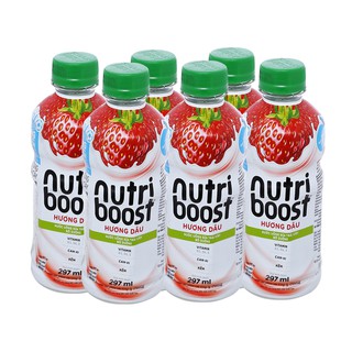Lốc 6 chai sữa trái cây Nutriboost chai 297ml