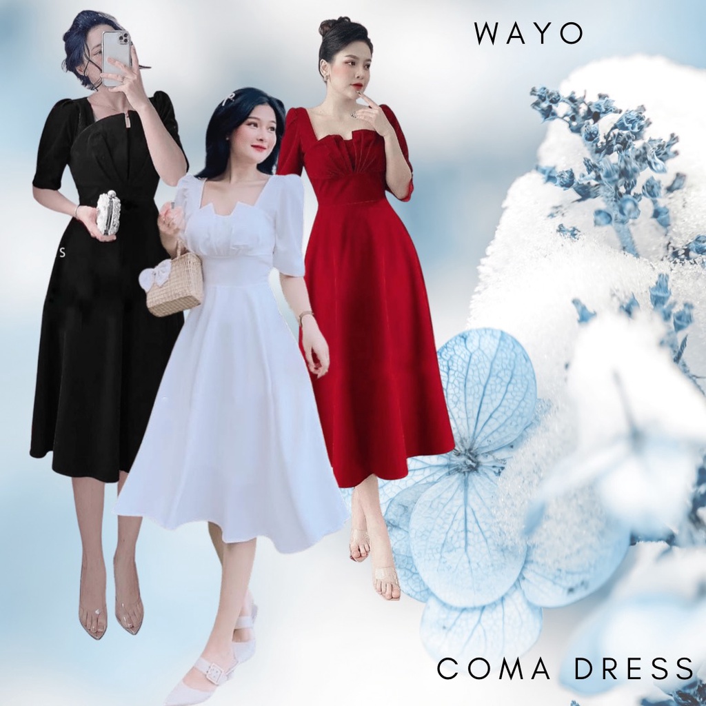Đầm WAYO trắng tay lỡ dự tiệc dạo phố xinh xắn