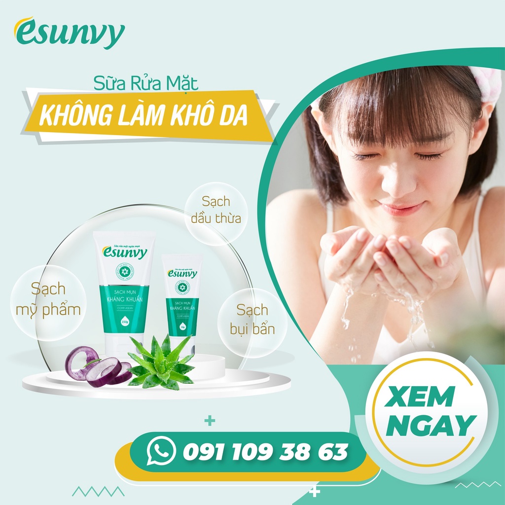 Bộ Chăm Sóc Da Mụn - Sẹo - Thâm Chuyên Sâu Esunvy - Giúp Sạch Mụn, Hết Thâm, Mờ Sẹo, An Toàn, Hiệu Quả CSDMST