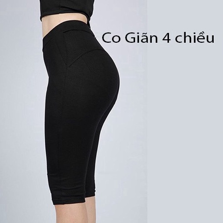 [AMANDA] Quần Legging nâng mông cạp cao siêu co dãn - quần đùi nữ thể thao