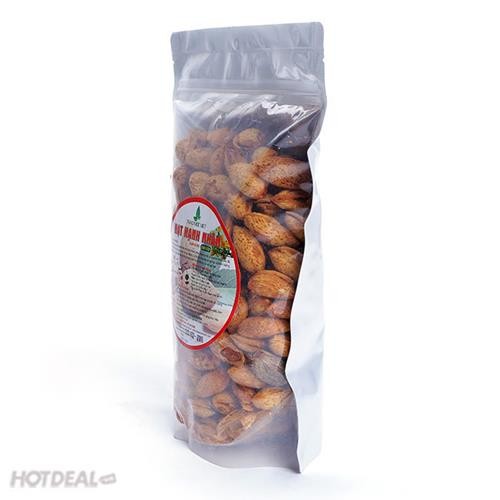 (SALE)1kg Hạt hạnh nhân Mỹ còn vỏ rang bơ 2 gói 500g