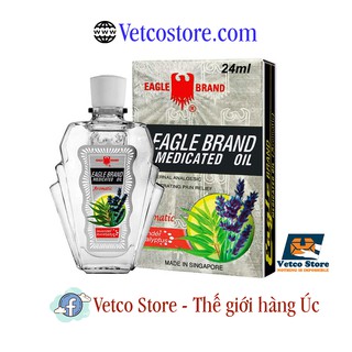 Dầu gió con ó trắng Eagle Brand Medicated oil Aromatic (24ml) của Úc
