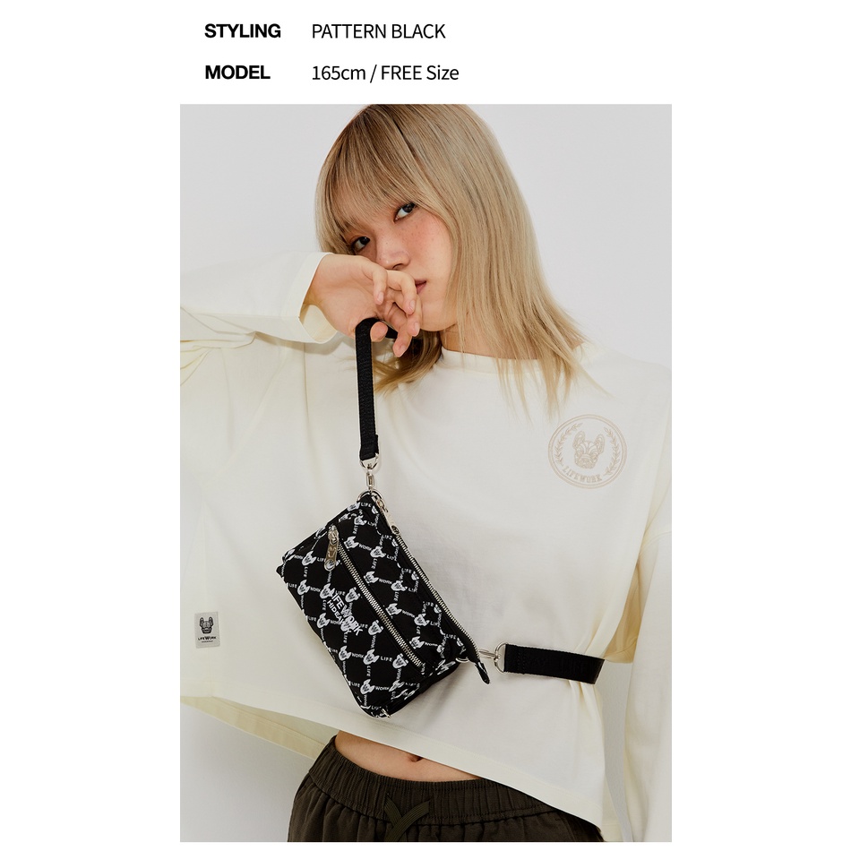 Túi đeo chéo Lifework Jacquard Monogram 3WAY Bag LW225BG453