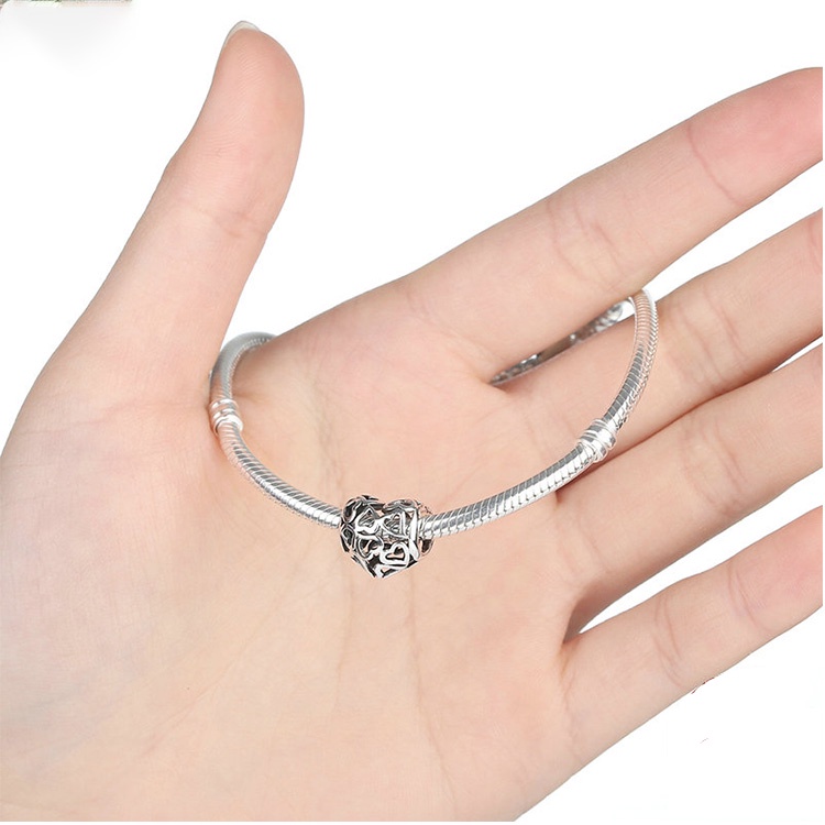 Charm trái tim Bamoer AIC017 phụ kiện cho vòng tay thời trang