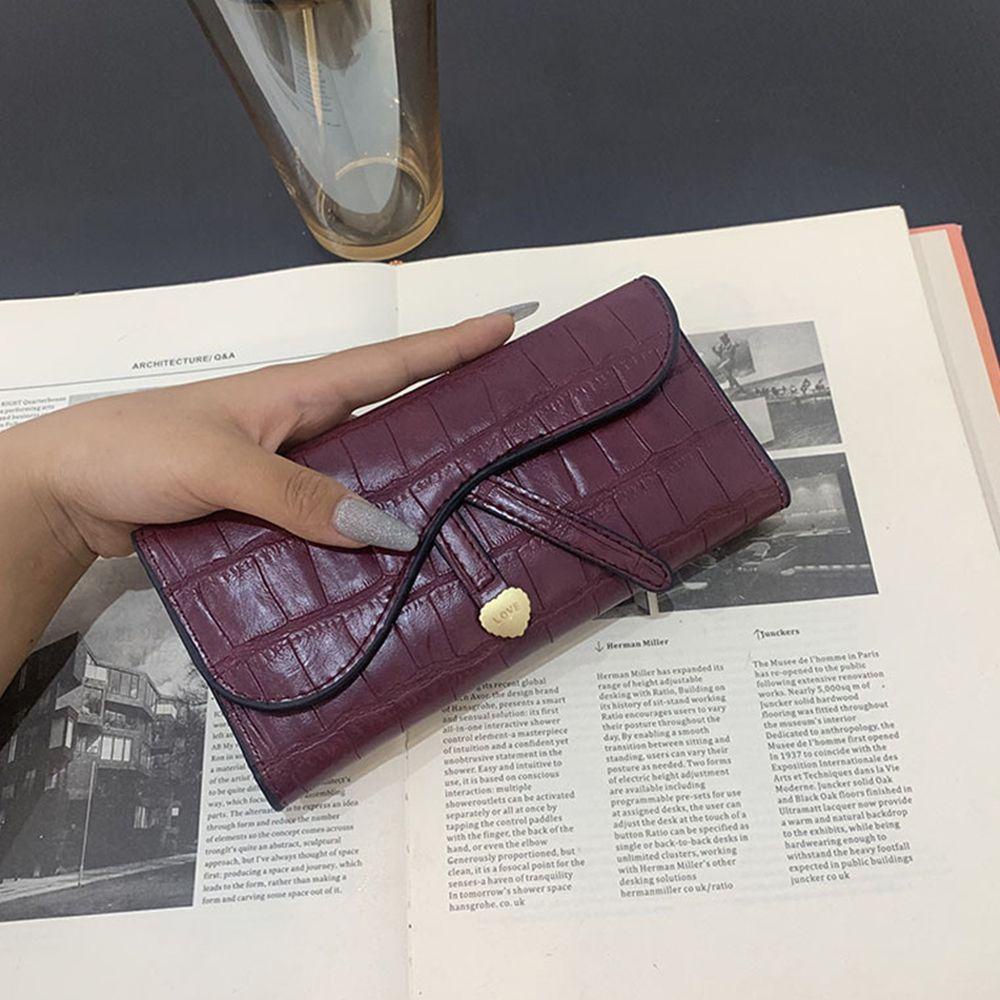 MIHAN1 Ví Cầm Tay Dáng Dài Nhiều Ngăn Thiết Kế Đơn Giản