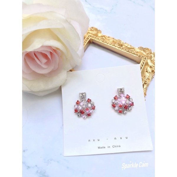 Bông tai Đá Ruby đỏ❤️❤️