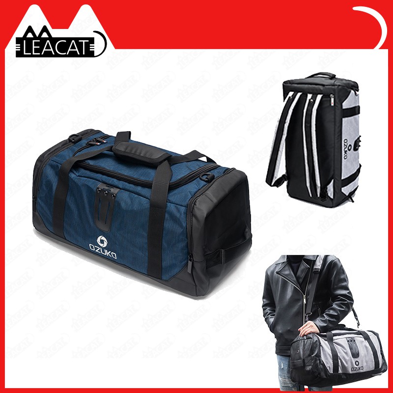 🔥Ready Stock🔥 【Leacat】 Multifunctiona Men Travel Duffle Bag Túi xách hành lý Oxford chống thấm nước