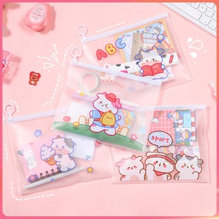 Túi Đựng Hồ Sơ Trong Suốt In Hình Chú Bò Đáng Yêu