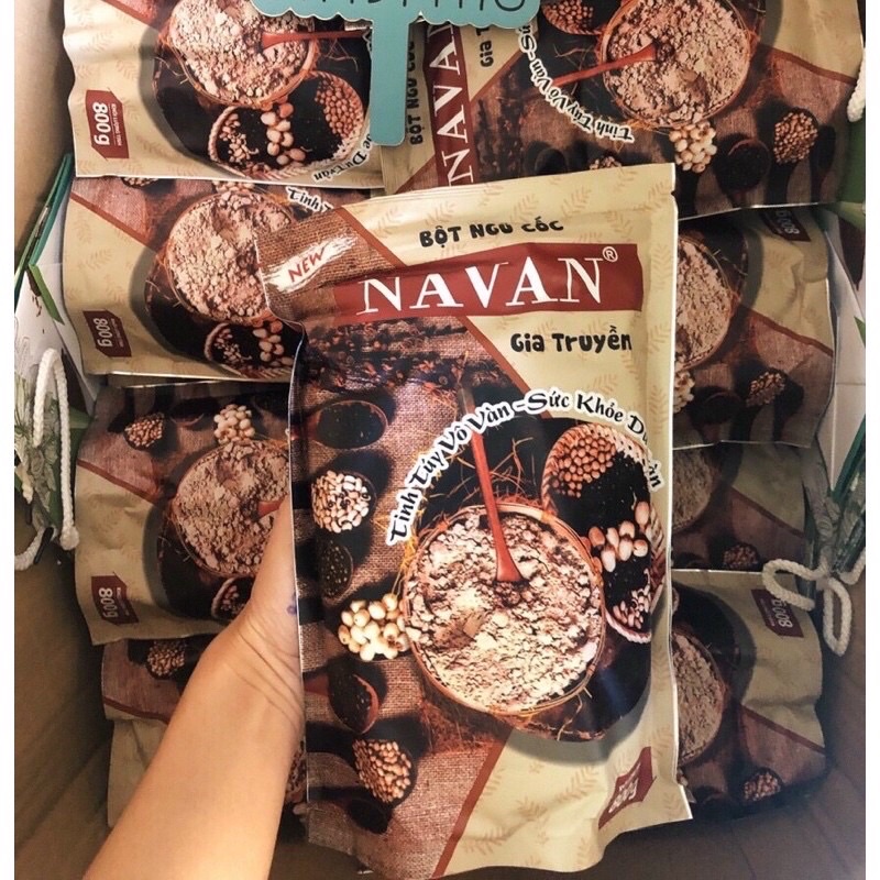 BỘT NGŨ CỐC NAVAN 7 Vị gói 800gram[Chính hãng]