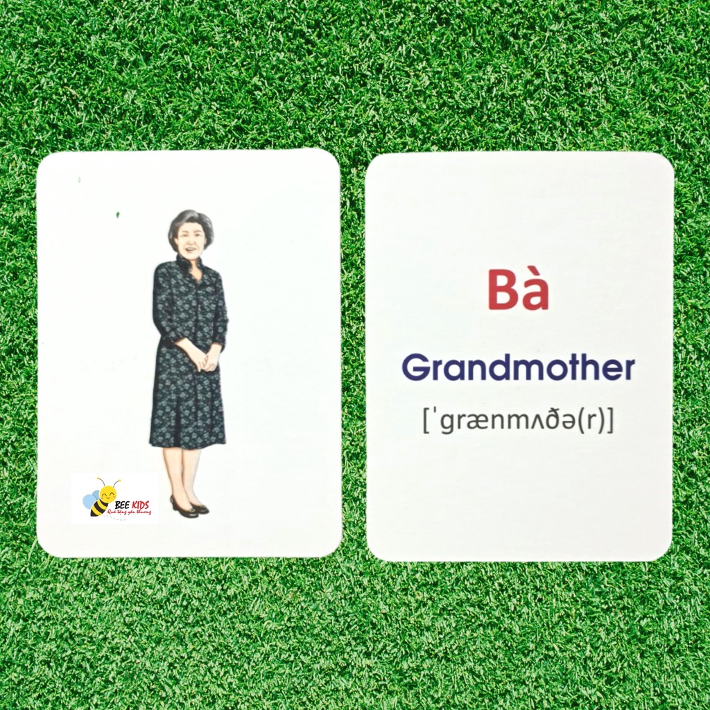 Thẻ Học Thông Minh Flashcards Chủ Đề Bản Thân Và Gia Đình Cho Bé BEEKIDS