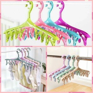 Móc Kẹp Đồ -  Móc phơi quần áo tất móc 8 kẹp tất quần áo đồ sơ sinh cho bé đa năng