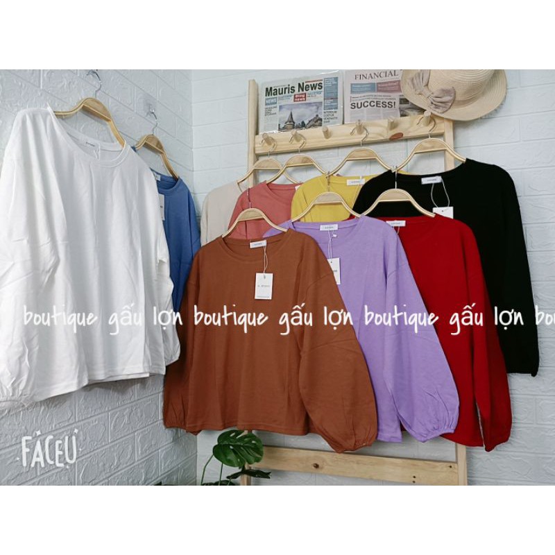áo pull trơn tay bo chun basic hàng qc loại 1