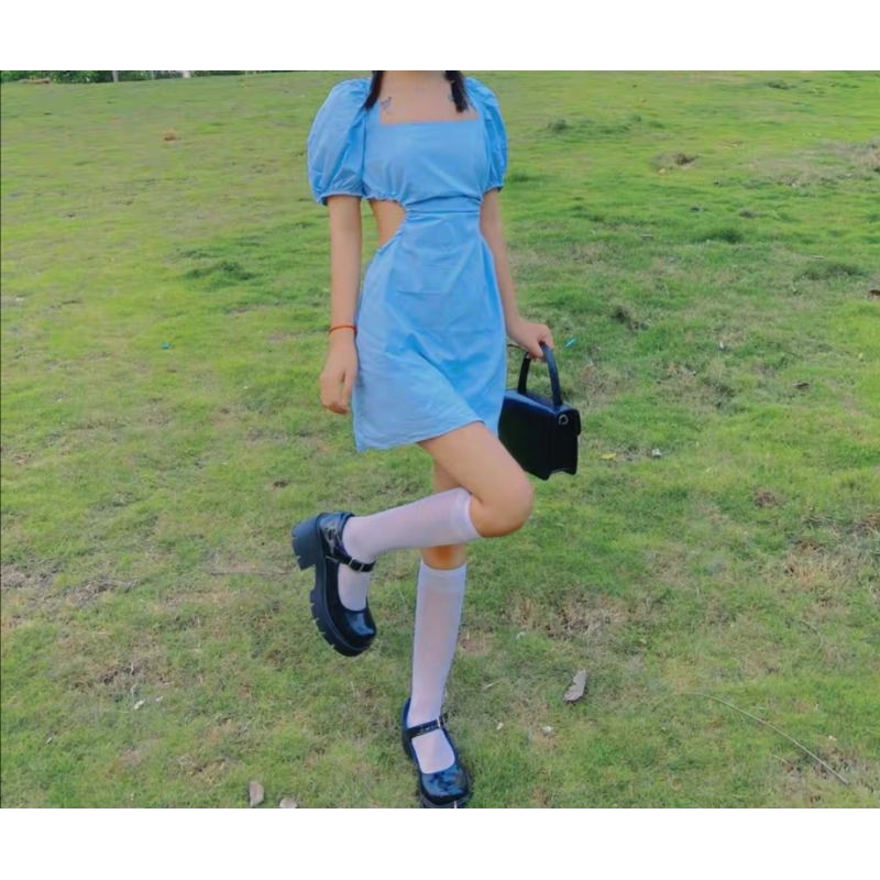 (L233) Đầm cổ vuông hở lưng cách điệu hàng order (có ảnh thật và bảng size ở cuối) | BigBuy360 - bigbuy360.vn