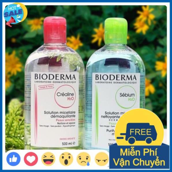 Nước Tẩy Trang Bioderma Pháp H2O ❤Chuẩn Chính Hãng❤  Xanh - Hồng 500ML | BigBuy360 - bigbuy360.vn