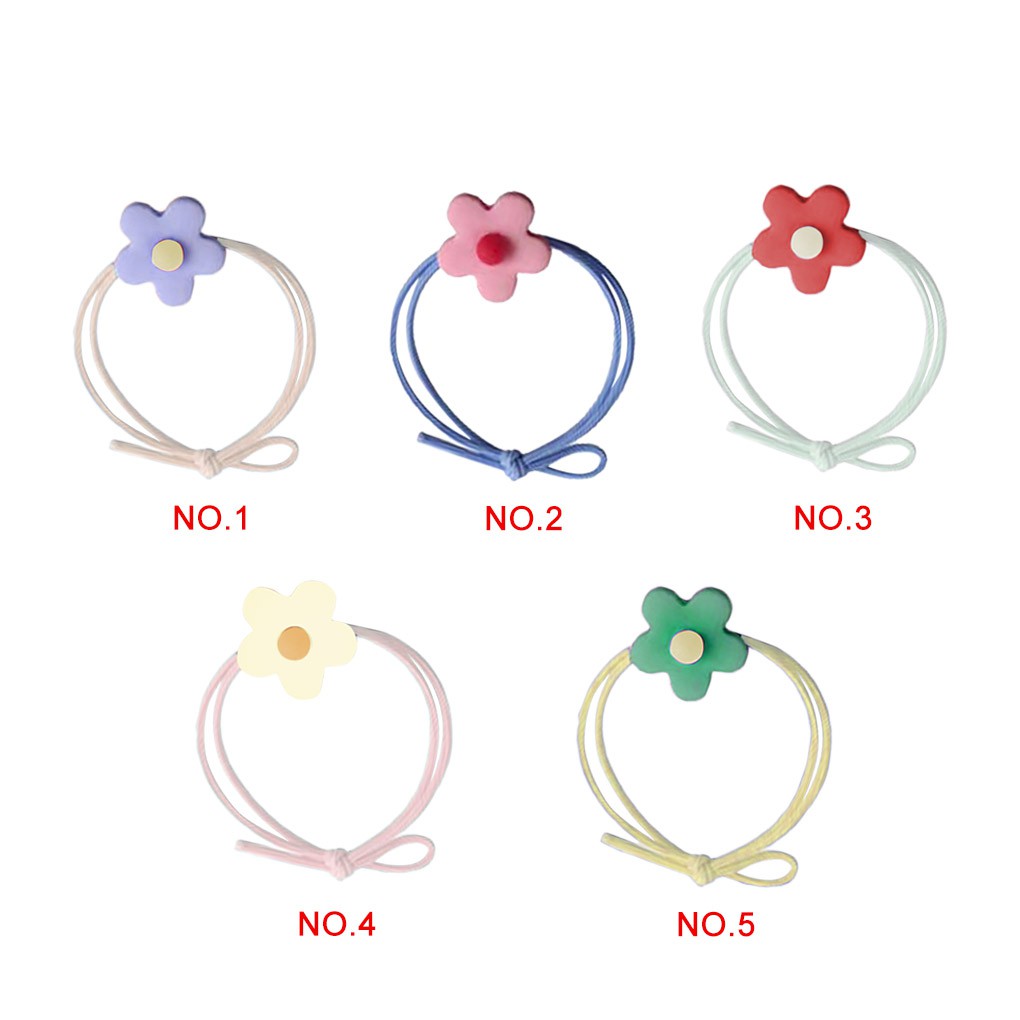 Dây Buộc Tóc Co Giãn Đính Hoa Thời Trang Cho Nữ