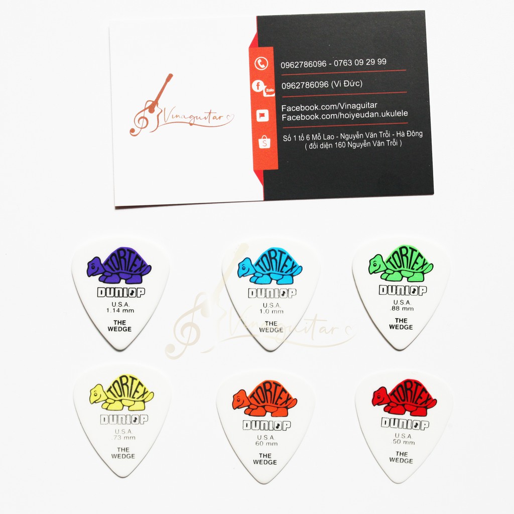  Pick Gảy Guitar Dunlop- Fender Chính Hãng - Phím Gảy Loại Tốt