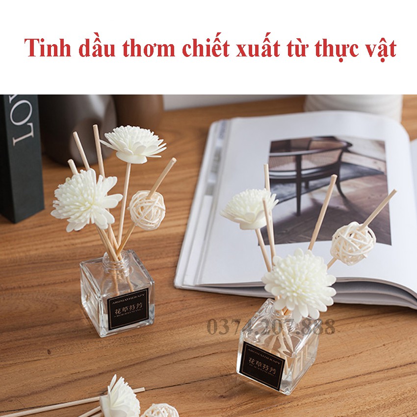 Nước Hoa Thơm Phòng, Tinh Dầu Thơm Để Bàn Kèm Que Khuếch Tán Hương Thơm Tự Nhiên PAPAA.HOME