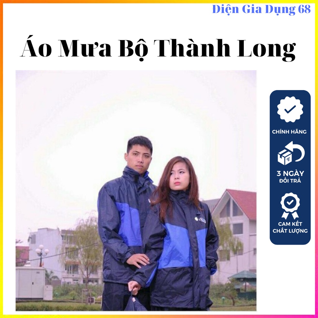 Aó mưa bộ Thành Long vải dù cao cấp, áo mưa bộ người lớn cho nam nữ chống thấm hiệu quả