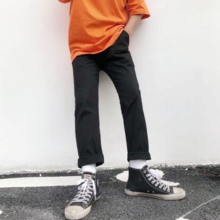 Quần Basic Kaki Đen + Tan