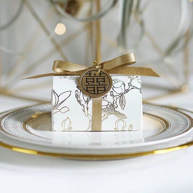 Set 50 hộp quà cưới giỏ nơ chữ hỉ sang trọng lịch sự | BigBuy360 - bigbuy360.vn