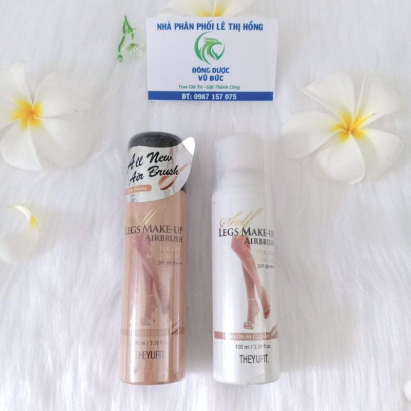 [CLIP THẬT ] :tất phun chân va body chính hãng  Hàn Quốc Yufit Airbrush Leg MaKeup SPF50+PA+++