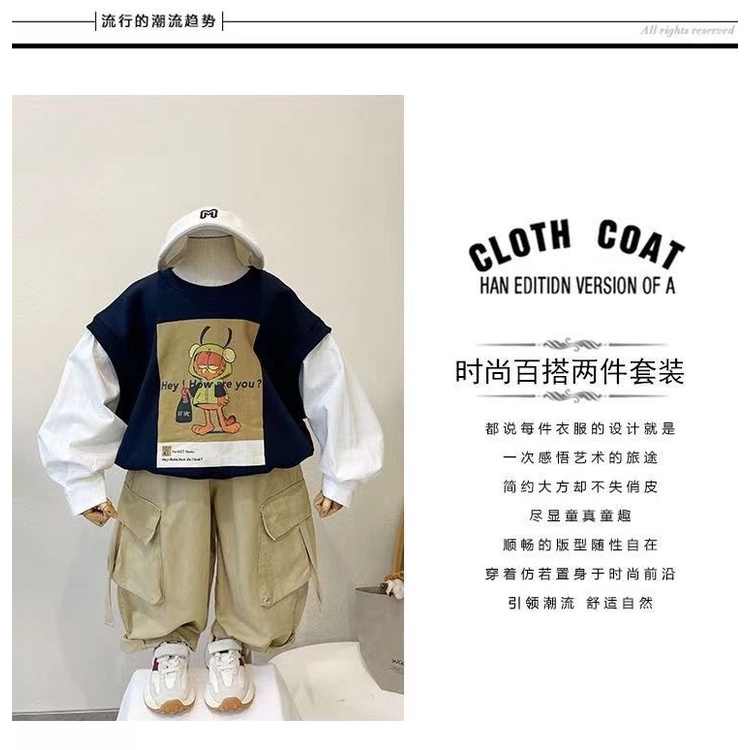 Bộ Đồ Thời Trang Mùa Thu 2022 Phong Cách Hàn Quốc Mới Cho Bé Trai