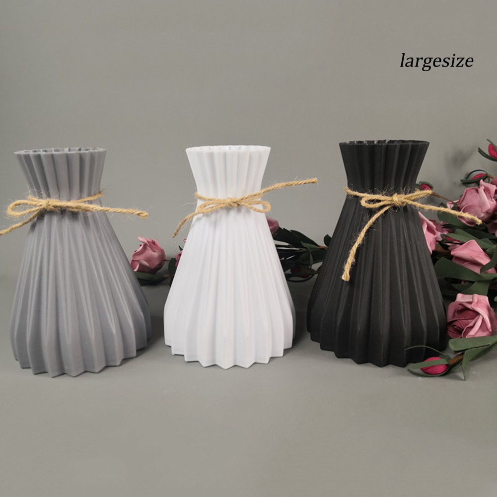 Bình đựng hoa khô bằng nhựa DIY trang trí bữa tiệc nhà văn phòng