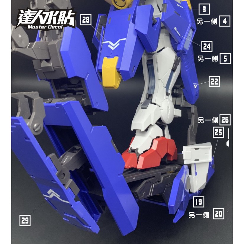 Decal nước PG 1/60 Gundam Exia Avalanche DL