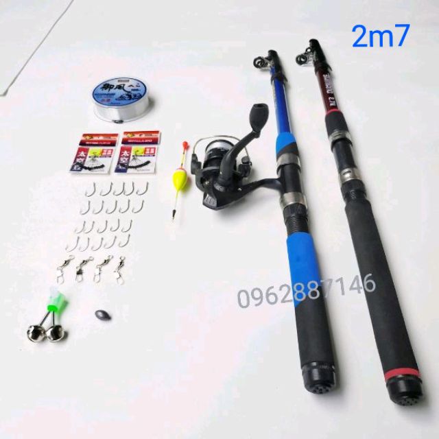 [ RẺ VÔ ĐỊCH]Combo bộ cần rút shimano+máy+12 món phụ kiện như hình