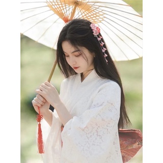 Kimono nhật bản trắng tiểu thư