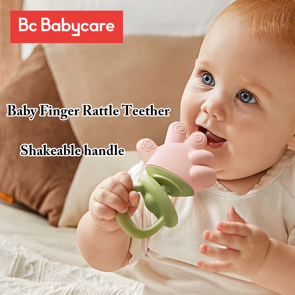 Bc Babycare Đồ chơi nhai nướu mọc răng bằng silicon hình bàn tay cho bé từ 3-12 tháng tuổi